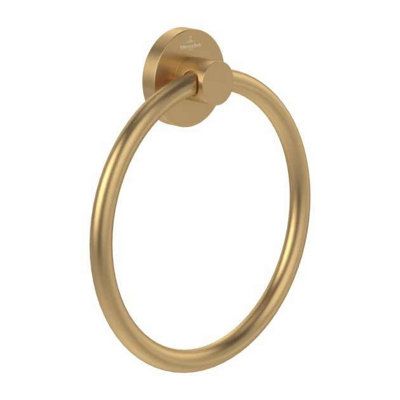 Villeroy & Boch Elements Tender Towel Ring Brushed Gold from B&Q