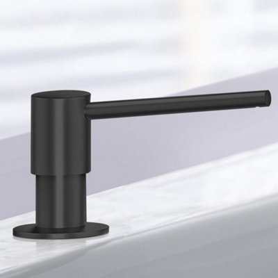 Villeroy & Boch 250 Ml Black Stainless Steel Deck-Mounted Sink Soap Dispenser from B&Q