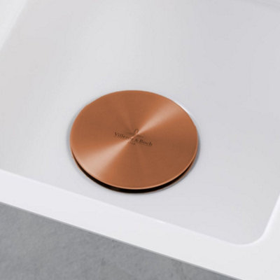 Villeroy & Boch 90mm Stainless Steel Universal Strainer Waste CoverBrushed Copper from B&Q