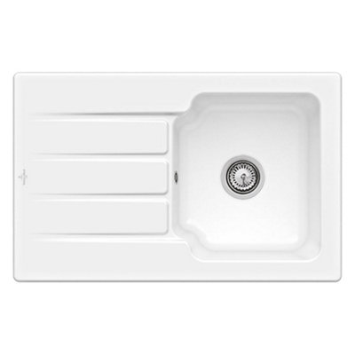 Villeroy-Boch Villeroy & Boch Architectura 45 1.0 Bowl Ceramic Kitchen SinkWhiteCeramicplusInset/surface-MountNo Waste from B&Q
