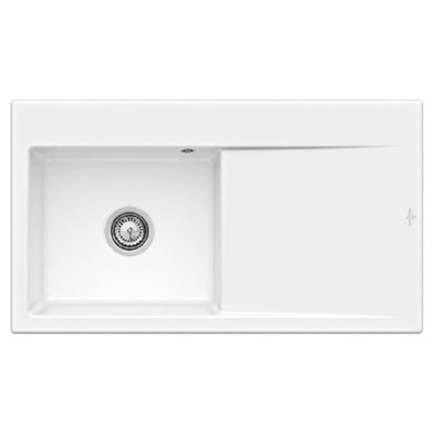 Villeroy & Boch Subway Style 50 Ceramic 1-Bowl Kitchen SinkGloss White900 X 510 X 220 mm (Surface-Mounted) from B&Q