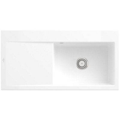 Villeroy-Boch Villeroy & Boch Subway Style 60 Flat 1-Bowl Ceramic Kitchen Sink LhdFlush-FitNo Waste from B&Q