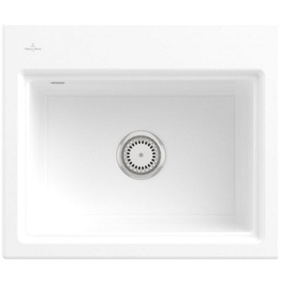 Villeroy-Boch Villeroy & Boch Subway Style 60 S Flat 1-Bowl Ceramic Kitchen Sink600 X 510 X 220 mm (No Waste) from B&Q