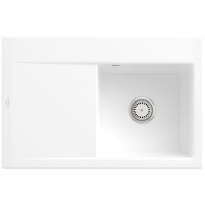 Villeroy-Boch Villeroy & Boch Subway Style 45 Flat 1-Bowl Ceramic Kitchen Sink780 X 510 X 220 mmLeft-Hand Drainer (No Waste) from B&Q
