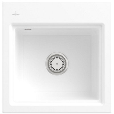 Villeroy-Boch Villeroy & Boch Subway Style 50 S 1.0 Bowl Ceramic Inset Kitchen Sink500 X 510 X 220 mmWhiteNo Waste from B&Q