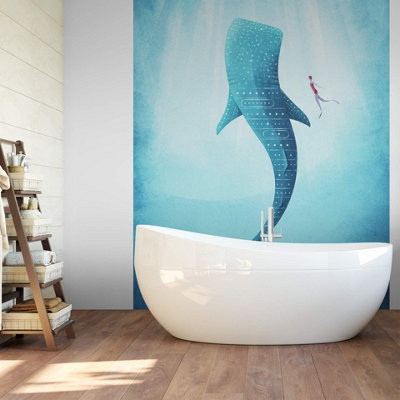 Anaglypta RiversThe Whale Shark Mural192X260Cm5470-4 from B&Q
