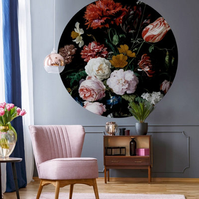 Anaglypta Vase Of Flowers Mural144X144Cm5466-R from B&Q
