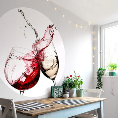 Anaglypta Wine Glasses Mural144X144Cm5425-R