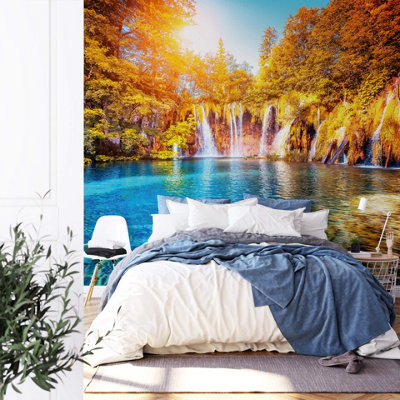 Anaglypta Waterfall And Lake In Croatia384X2605030-8 from B&Q