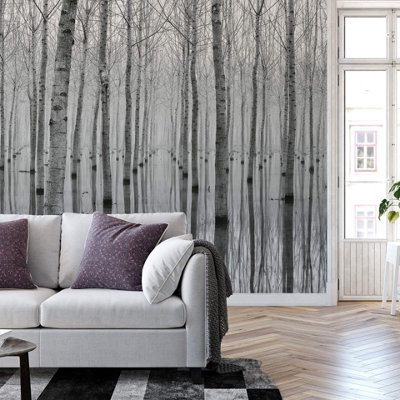 Anaglypta Birch Forest In Water Mural384X260Cm5122-8 from B&Q