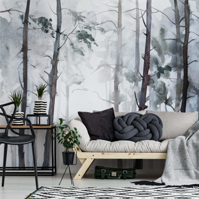 Anaglypta Watercolour Forest Mural384X260Cm5455-8 from B&Q