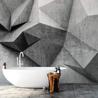 Anaglypta 3D Concrete Wall Mural384X260Cm5496-8 from B&Q