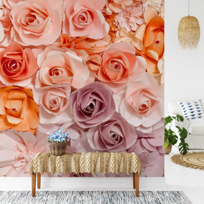 Anaglypta Flowers Mural192X260Cm5412-4 from B&Q