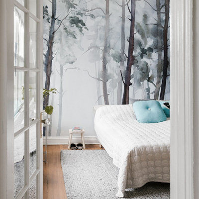 Anaglypta Watercolour Forest Mural192X260Cm5455-4 from B&Q