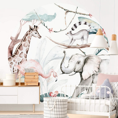 Anaglypta Jungle Animal Friends Mural144X144Cm5523-R from B&Q