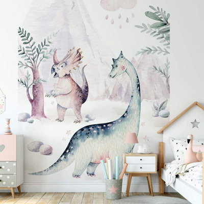 Anaglypta Dinosaur Animal Friends Mural192X260Cm5524-4 from B&Q