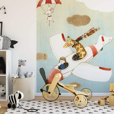 Anaglypta Flying Giraffe Mural192X260Cm5525-4 from B&Q