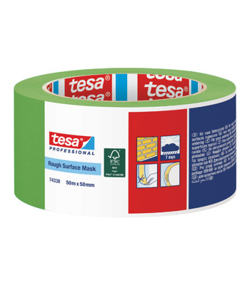 Tesa Rough Surface Masking Green50mm X 50M from B&Q