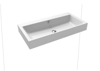 Kaldewei Puro Rectangular Wall Hung Wash Basin Bathroom Black (Basin Only) from B&Q