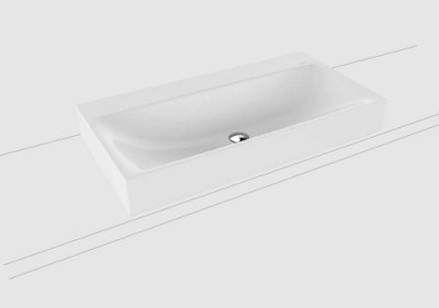 Kaldewei Silenio Countertop 1 Tap Hole Wash Basin 460mm White (Basin Only) from B&Q