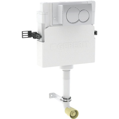 Geberit Alpha 1090mm Concealed Cistern & Alpha01 Dual Flush Button Plate from B&Q