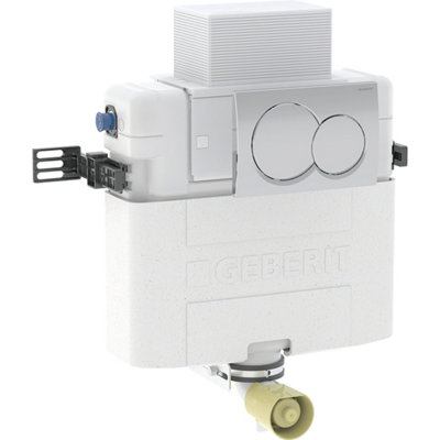 Geberit Alpha 820mm Concealed Cistern & Alpha01 Dual Flush Button Plate from B&Q