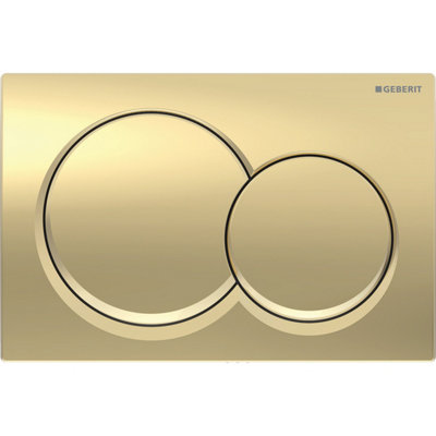 Geberit Alpha01 Dual Push Button Flush Plate Wc Toilet Cistern Round Matt Brass from B&Q