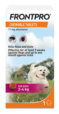Frontline Frontpro Chewable Tablets Flea & Tick Treatment For Dogs (2-4Kg) 1 Pack from B&Q