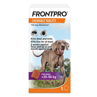 Frontline Frontpro Chewable Tablets Flea & Tick Treatment For Dogs (25-50Kg) 1 Tablet from B&Q