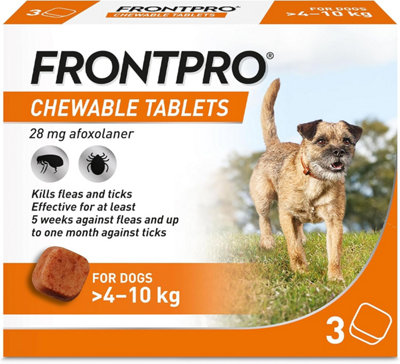 Boehringer Ingelheim Frontpro® Chewable Tablets Flea And Tick Treatment For Dogs - 4-10Kg - Pack Size 3 - Image 7