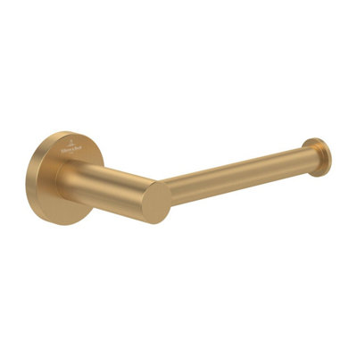 B&Q -  Elements Tender Toilet Roll Holder Brushed Gold