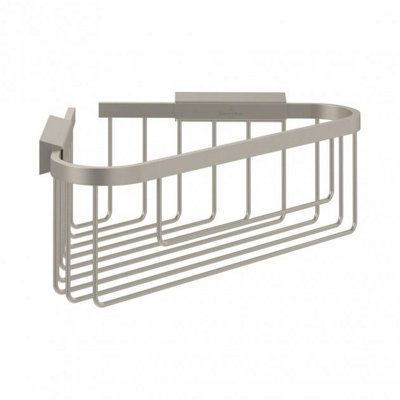 Villeroy & Boch Elements Tender Corner Wire Shower Basket Matt Brushed Nickel from B&Q