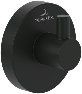 Villeroy & Boch Elements Tender Robe Hook Matt Black from B&Q