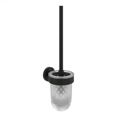 B&Q -  Elements Tender Toilet Brush Set In Matt Black