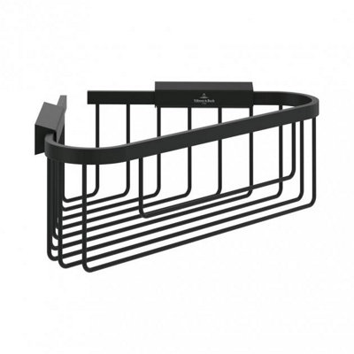 Villeroy & Boch Elements Tender Corner Wire Shower Basket Matt Black from B&Q