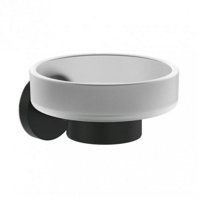 B&Q -  Elements Tender Wall Mounted  Soap Dish Matt Black