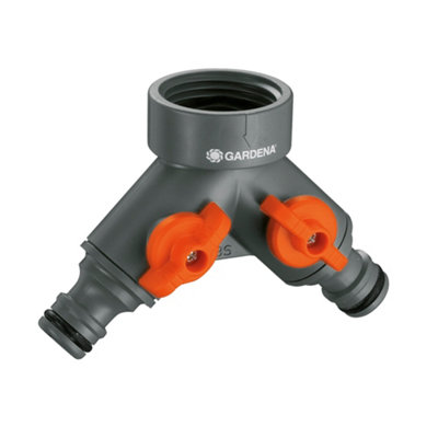 Gardena Tap Connector Twin 938-28 1 (L)220mm 13mm from B&Q