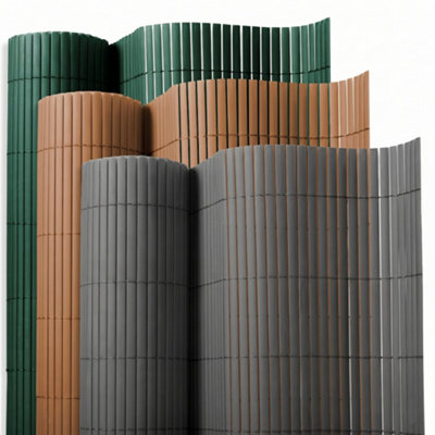 Floordirekt Pvc Privacy Screen Fence Weatherproof Uv-Resistant Balcony Garden Screening 120 Cm X 300 Cm Brown from B&Q