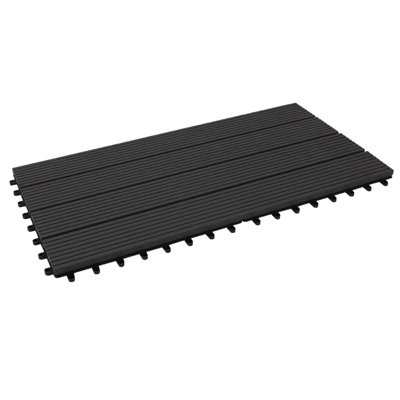 Floordirekt Wpc Interlocking Decking Tiles Royal Anthracite 30 X 60 Cm Weatherproof Click Flooring from B&Q
