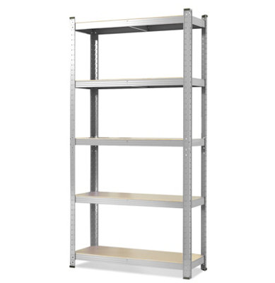 B&Q -  Grizzly Heavy Duty Shelving Rack Boltless Metal Garage Storage System Racking 1250Kg Capacity 180 X 90 X 30 Cm Silver