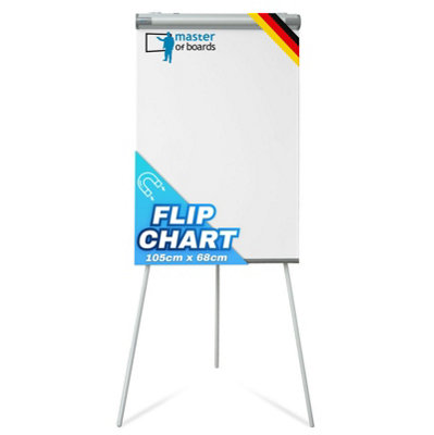 Floordirekt Flipchart Easel Coyote Magnetic Dry Erase Whiteboard Adjustable Tripod Stand For Office Classroom White68 X 105 Cm from B&Q