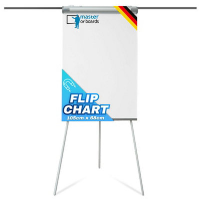 Floordirekt Flipchart Coyote Pro Magnetic Dry Erase Whiteboard With Side Arms Tripod Stand For Office Classroom White68 X 105 Cm from B&Q