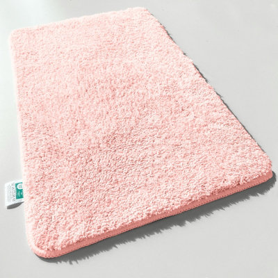Floordirekt Sky Microfibre Bath Mat Soft 30mm Pile Non Slip Washable Bathroom Rug Pink 80 X 150 Cm from B&Q