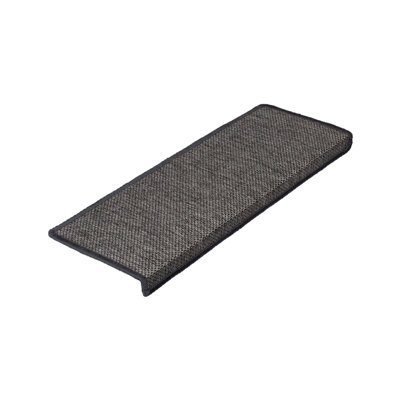 Floordirekt Sisal Look Self Adhesive Edged Soft Sisal Stair Tread Mat For Indoor Stairs Rectangular Anthracite 23.5 X 65 Cm from B&Q