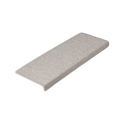 Floordirekt Sisal Look Self Adhesive Edged Soft Sisal Stair Tread Mat For Indoor Stairs Rectangular Silver 23.5 X 65 Cm from B&Q
