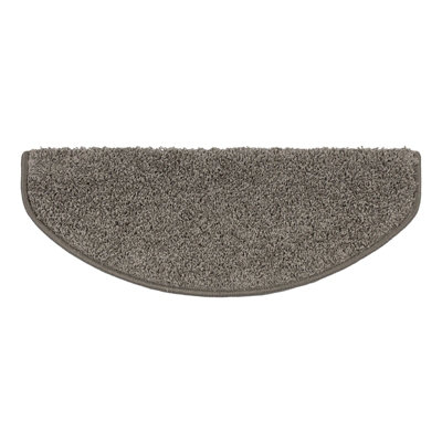 Floordirekt Sphinx Self Adhesive Edged Soft Shaggy Stair Tread Mat For Indoor Stairs Semicircular Grey 23.5 X 65 Cm from B&Q