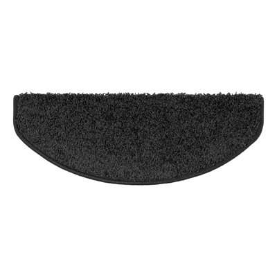 Floordirekt Sphinx Self Adhesive Edged Soft Shaggy Stair Tread Mat For Indoor Stairs Semicircular Black 23.5 X 65 Cm from B&Q