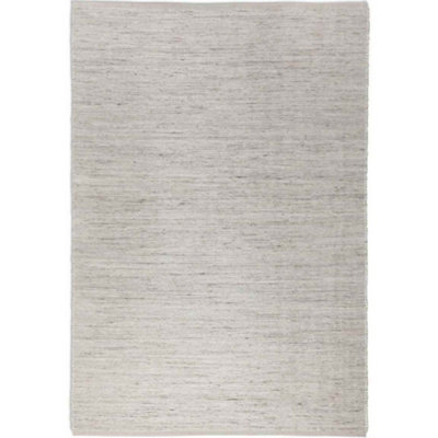 The Rugs Handloom Jute Rug Dhaka Natural Jute Wool Cotton Woven Rug In White from B&Q