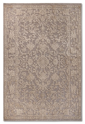 B&Q -  Villeroy & Boch Ambroise Short Pile Rug Floral Wool Like Soft Texture In Beige