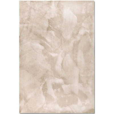 B&Q -  Villeroy & Boch 1899 Soft Pile Rug Leon Abstract Living Room In Cream